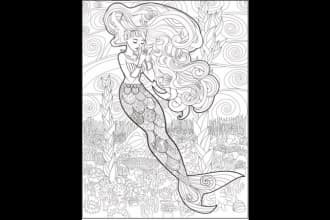 design any coloring book and cover for your KDP book, etsy