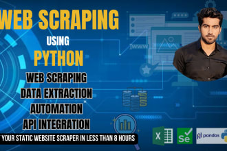 do web scraping, data extraction, web crawling using python scripts
