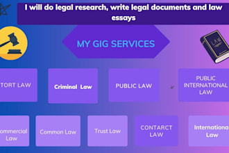 do legal research, criminal justice and law essays
