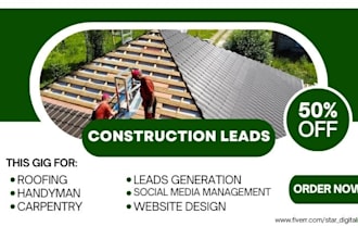 handyman roofing leads construction website carpentry leads handyman website