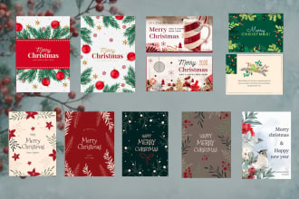 design holiday, greeting, christmas and new year cards