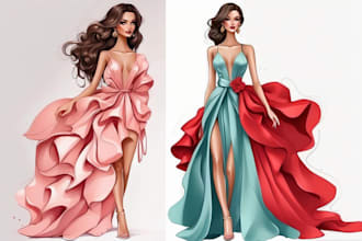 do stunning fashion illustration