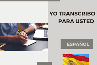transcribe, voy a transcribir para usted