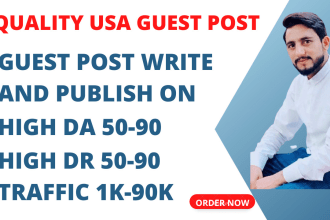 provide 5 high da DR USA guest posts with write articles