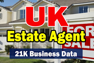 uk estate agent business database
