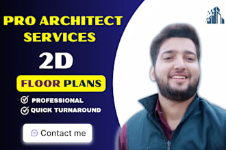 be your architect, draftsman for 2d floor plans house plans or blueprint