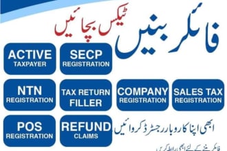 assist you to create ntn file income tax and sales tax returns with fbr