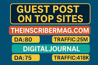 do premium SEO guest post backlinks and publish news article, guest post service