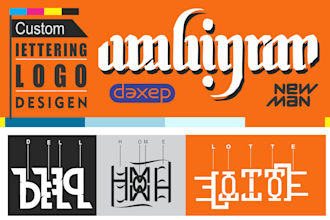 do unique  ambigram logo or lettering design for you