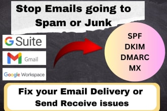 fix g suite dns records spf, dkim, mx or email delivery