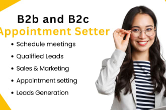 be your linkedin b2b and b2c professional appointment setter