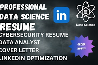 write data science, data analyst, cybersecurity resume, and resume writing