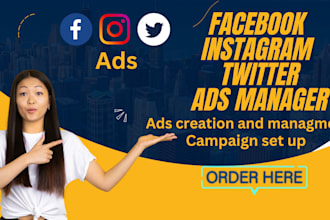 your facebook ad marketing, instagram, and twitter paid ads