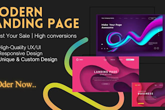 create personal portfolio landing page or, business website