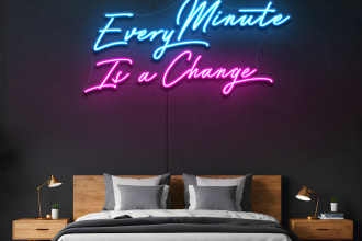 make 3d realistic neon sign custom neon signs mockup
