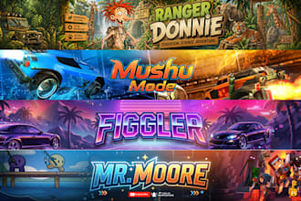 create outstanding youtube banner and profile picture