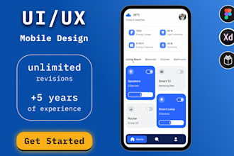 do mobile app design UI UX in figma, penpot