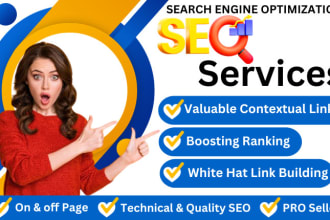 offer website SEO backlinks contextual via pro link building service