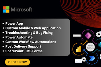 develop custom microsoft powerapps and power automate flows