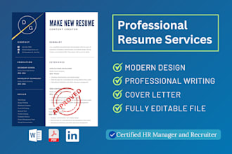 write, create and upgrade your CV, resume, cover letter