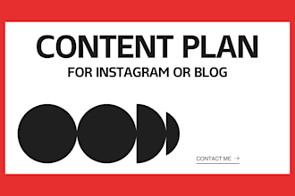 a content plan for your instagram account