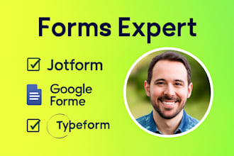 create jotform, google form, typeform and online survey forms