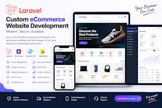 build a modern laravel ecommerce website with admin panel