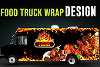 do custom food trucks, food trailer, food truck wrap designs