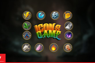 design icon set favicon for game web or business