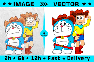 vector tracing images, and convert drawing into digital art