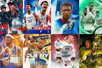 design sports graphics posters, flyer, and banners