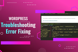fix wordpress errors and issues