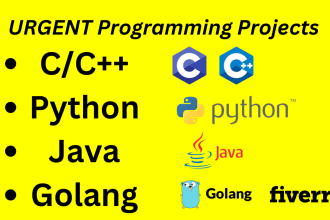 do programming projects in python c cpp java golang urgently