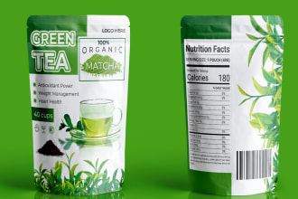 design product packaging, pouch, label, amazon, box