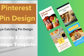 create pinterest pin design with video ads for affiliate marketing manager