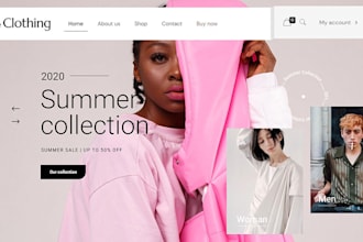 design fashion website, shopify clothing store