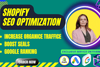do complete shopify website SEO for google  top  page ranking
