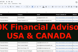 do 10k financial advisors leads from USA and canada