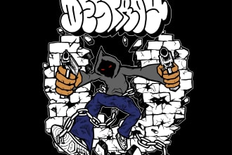 create a hardcore punk design for your band or brand