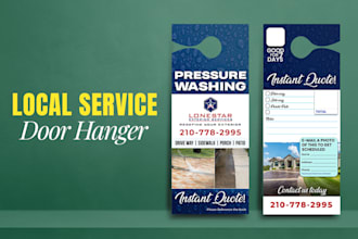 design print ready door hanger for your local business