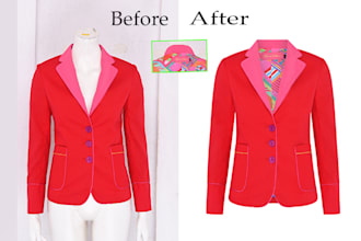 do symmetrical ghost mannequin neck joint and clothing product image editing