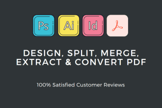 design, split, merge, extract and convert PDF