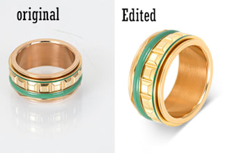 do high end jewelry photo retouching editing and color changes in photoshop