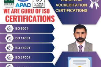 provide iaf accredited certifications for iso 9001,14001,45001,27001
