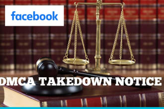 send a dmca takedown notice to remove content over facebook