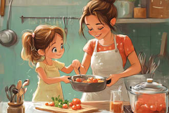 whimsical children story book, freehand, vector, kids book illustrations for KDP