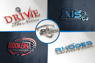 innovative transport logo designs for modern trucking brands