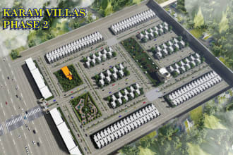design new town, estate, housing scheme layout plan on your area of land
