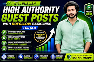 publish high authority guest posts with dofollow backlinks for SEO
