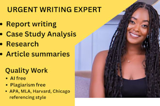 do business research, case studies and article summaries